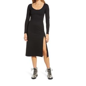 LEITH
Long Sleeve Side Slit Midi Dress
